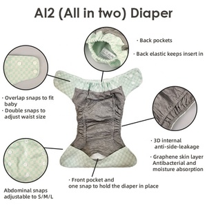 <span class=keywords><strong>Chuhan</strong></span> AI2 bolsillo algodón grafeno tela impermeable Forro lavable reutilizable bebé tela pañal para niños y niñas - Product Image 3