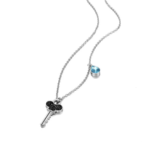 Collier Pendentif Goutte d'Eau, Incrusté de Diamants, Polyvalent et Élégant, Accessoire Tendance