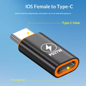 Câble adaptateur de charge et de données USB-C pour téléphones mobiles, convertisseur de charge rapide USB-C vers 8 broches femelle - Product Image 4