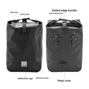 <span class=keywords><strong>Sacoche</strong></span> de selle imperméable en PVC pour VTT, <span class=keywords><strong>sacoche</strong></span> latérale 10L pour porte-bagages, équipement de cyclisme sans doublure - Product Image 3