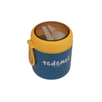 Boîte à lunch isotherme portable en acier inoxydable de 530 ml et 710 ml, sans BPA, à double compartiment empilable, étanche, avec cuillère, pour enfants