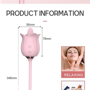 Gül-oyuncak USB Powered kadın yapay penis pervanesi yumurta klitoris enayi stimülatörü dil yalama seks oyuncakları yetişkinler için - Product Image 4