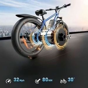 AMYET US EU Entrepôt Absorbant les chocs Vélo de montagne électrique à 7 vitesses Batterie au lithium puissante Vélos d'aventure - Product Image 1