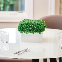 Vase en Lucite Blanc Moderne de Luxe Personnalisé, Boîte à Fleurs sans Fleurs, Collection Waterdale, Vase Décoratif en Acrylique pour Bureau, Décoration d'Intérieur