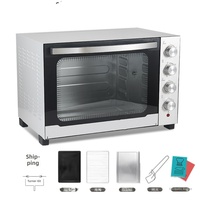 Four Électrique Multifonctionnel 60L avec Support Français/Néerlandais, Revêtement Intérieur en Acier Inoxydable, Contrôle Indépendant des Températures Supérieure/Inférieure 6
