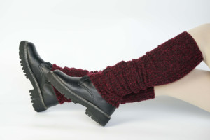 Calentadores de piernas de invierno hasta la rodilla para mujer personalizados OEM puño de bota de punto Marled de moda - Product Image 3