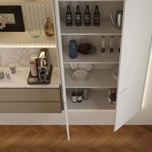 ตู้เก็บของอเนกประสงค์แบบพับได้ทันสมัย พร้อมชั้นวางไวน์ เฟอร์นิเจอร์สำหรับบ้าน ห้องรับประทานอาหาร และห้องนั่งเล่น ทำจากไม้ สำหรับห้องครัวและบ้าน - Product Image 5