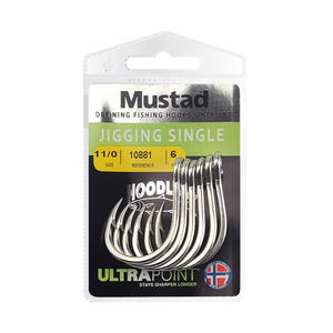 Mustad-Crochet simple en <span class=keywords><strong>fer</strong></span> 10881Np-Dt Villain pour gros poissons, pêche en rivière et mer, <span class=keywords><strong>carpe</strong></span> efficace, jigging lent, vague rampant - Product Image 2