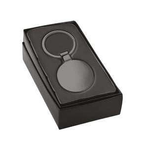 Llavero Metálico Redondo Negro Cromado de 35mm con Impresión UV, Portamonedas Moderno y Llaveros con Luz de Regalo - Product Image 2