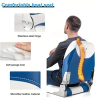 Siège de bateau pliable personnalisé de luxe, dossier bas, imperméable, pour bateaux de pêche, avec rembourrage en éponge