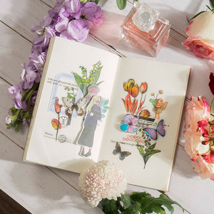 Autocollants plante <span class=keywords><strong>aquarelle</strong></span> Vintage, étiquette de décoration, séries jardin fleur, matériel pour Journal, 8, pack de 2 pièces - Product Image 3