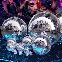 Grandes boules miroir disco de Noël, boules en verre suspendues 10cm/12cm/15cm/20cm/25cm/30cm/40cm, décorations en mousse, décorations de fête