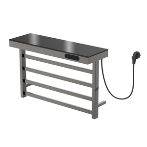 <span class=keywords><strong>Toallero</strong></span> Eléctrico de Acero Inoxidable 304 con Acabado Cepillado Color Gris Metálico, Calentador de Toallas con Difusor de Aroma, Luz UV y Purificación de Iones Negativos - Product Image 1