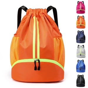 600D <b>Waterproof</b> Custom Logo Outdoor Gym Sport <b>Bag</b> With Shoe Compartment Training Basketball Soccer <b>Drawstring</b> <b>Bag</b> - Product Image 2