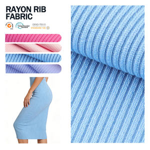 Tela Elástica de Viscosa y Lycra con Diseño Personalizado, Rayas 1X1, para Pantalones y Ropa Interior - Product Image 1