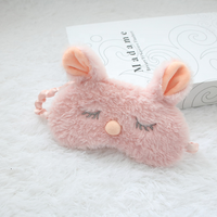 Masker Mata mewah kain Super nyaman, untuk tidur boneka kelinci beruang, penutup mata, mainan tambal mewah lucu