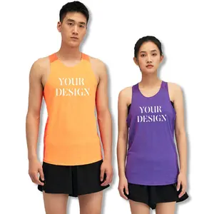 定制印花氨纶设计您自己的标志六色舒适透气男士运动跑步t恤