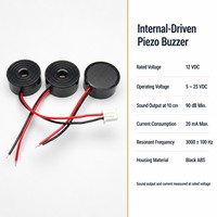 Buzzer piézoélectrique actif interne 23x11mm 12V DC, 90dB, alarme sonore continue à haut niveau sonore C2311-1230W110 OEM ODM