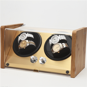 Boîte à <span class=keywords><strong>montres</strong></span> automatique de luxe 2023, boîte à <span class=keywords><strong>montres</strong></span> en bois noir brillant avec moteur, remontoir de <span class=keywords><strong>montres</strong></span> 2+2 - Product Image 1
