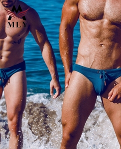 MLY Custom di alta qualità Standard degli uomini del costume da bagno degli uomini adulti solidi costumi da bagno Bikini short - Product Image 6