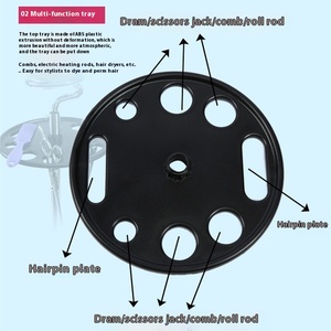 Soporte para secador de pelo - Soporte especializado de acero inoxidable para secador de pelo para salones de belleza y peluquerías. Base para secador de pelo de baño - Product Image 3
