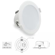Lámpara Empotrable Sydney de Lampo, 25W, LED Tricolor, 2247lm, 3000K, 4000K, 6000K, Diámetro de Orificio 195-215mm - Product Image 4