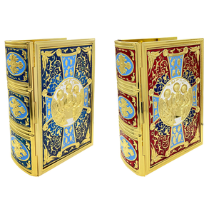 Cubierta de Biblia Sagrada con Esmalte de Color y Baño de Oro, Fabricada por HT <span class=keywords><strong>Religion</strong></span>, para Biblia <span class=keywords><strong>Ortodoxa</strong></span> y Católica, Cubierta Metálica Religiosa - Product Image 2