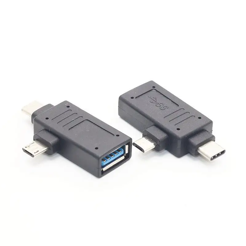 Cantell Bộ Chuyển Đổi Truyền Dữ Liệu OTG 2 Trong 1 Đầu Đực Sang Đầu Cái Micro USB USB 5 Chấu Đầu Đực