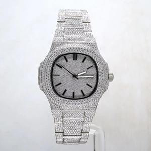 นาฬิกาเพชรยอดนิยม สแตนเลสสตีล 40 มม. สำหรับผู้ชายและผู้หญิง ดีไซน์หรูหรา พร้อมฟังก์ชั่นโครโนกราฟ เหมาะสำหรับใส่ในโอกาสทางการและลำลอง มีจำหน่ายแล้ว - Product Image 2