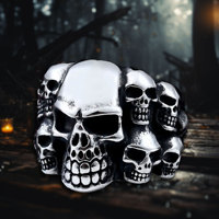Nouveau Design Senior hommes Viking anneau 316 acier inoxydable motif géométrique Hip Hop Punk Rock bijoux accessoire pour les fêtes
