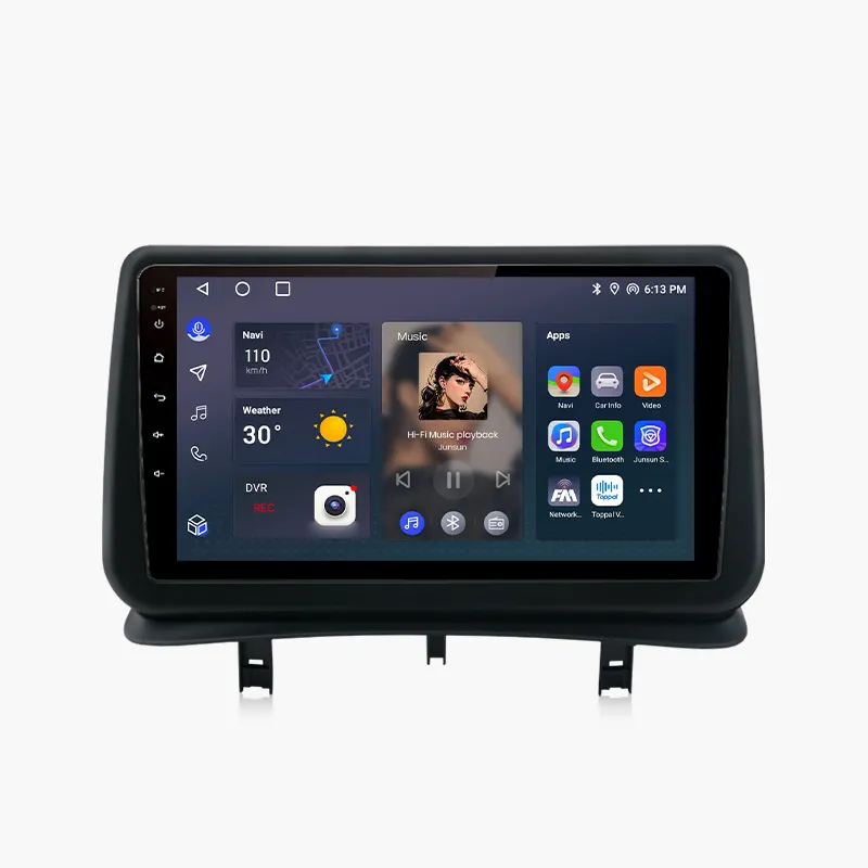 Junsun V1 EU Stock CarPlay pour Clio 3 Android Auto Autoradio Navigation pour Renault Clio 3 2005-2014 Accessoires multimédia