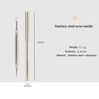 Extracteur de Comedo d'aiguille d'acné d'acier inoxydable de Double tête de haute qualité
