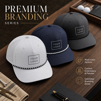 Casquette de sport respirante et résistante à l'eau avec protection UV, broderie personnalisée, 5 ou 6 panneaux, perforations découpées au laser, style Dad Argyle pour le golf et le baseball