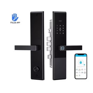 เหล็กคุณภาพสูง TTLock Tuya Smart Biometric WiFi สำหรับ Cloud Door Lock ระบบปลดล็อคด้วยลายนิ้วมือ รุ่น X2 สำหรับประตูอลูมิเนียม - Product Image 2
