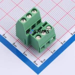 1725025 Screw Terminal Block Through hole Component (THT),P=5mm Connector 5mm Green Through Hole 6P - Product Image 1
