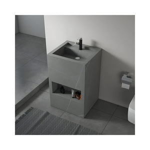 <span class=keywords><strong>Lavabo</strong></span> de piedra sinterizada con acabado brillante con diseño integrado Fácil instalación - Product Image 1