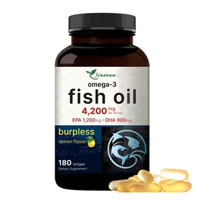 Fish Oil Supports Heart Healthcare Omega 3 EPA DHA 360 Rapid Release Softgels Deep Sea Fish Oil Soft Capsules