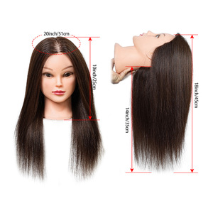 Maniquí de Cabeza de Muñeca Masculina de Cabello Humano Real para Prácticas de <span class=keywords><strong>Peluquería</strong></span>, Coloración, Permanente, Rizado y Peinado (35 cm) - Product Image 2