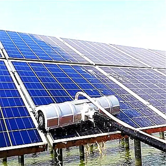 फैक्टरी का समर्थन दूरबीन पोल ब्रश सौर उपकरण फोटोवोल्टिक पैनल सफाई मशीन