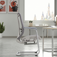 Chaise de conférence de bureau à domicile, de salle de réunion et de formation, moderne, neuve, économique, avec base en alliage d'aluminium et revêtement en tissu, réglable en hauteur, sans