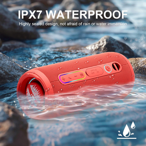 IPX7 Waterproof Speaker Rechargeable Wireless Outdoor Speaker with Dynamic Lighting for Camping Sports - Product Image 3