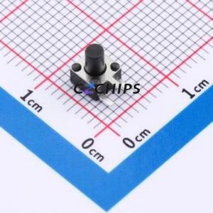 TSC08-CBW1FH6.0 Tactile Switch Through hole-3P,4.5x4.5mm Switch Single Pole Single Throw Round Button 2.5N Right Angle Insert - Product Image 1