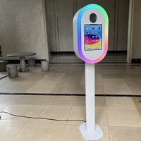 Stasiun Berbagi iPad Berkualitas Tinggi 2024, Kamera Photo Booth untuk Acara Pernikahan, Ring Light Portabel dengan Flight Case