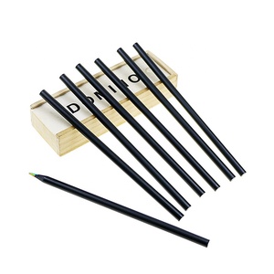 BECOL Promotional 7 Farben <span class=keywords><strong>Rainbow</strong></span> Core 4B Bleistifte Student Hand bemalter schwarzer Holz farb stift für den Schul gebrauch - Product Image 3