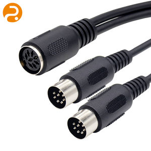 สายเชื่อมต่อแบบวงกลม 8 แกน 1 ต่อ 2 สำหรับการกระจายสัญญาณและพลังงานในอุปกรณ์อุตสาหกรรม - Product Image 1