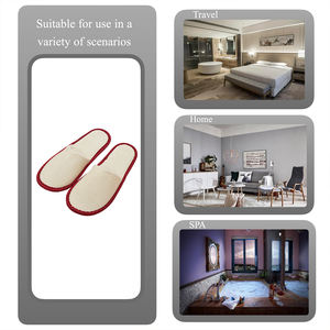 รองเท้าสลิปเปอร์โรงแรมแบบใช้แล้วทิ้ง พิมพ์โลโก้ได้ ขายส่งจากโรงงานโดยตรง ราคาถูก จำนวนมาก เหมาะสำหรับใช้ในโมเทล - Product Image 3