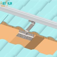 Support de fixation solaire en acier inoxydable pour toiture, crochet réglable pour tuiles, pour structure de montage photovoltaïque – Vente en gros