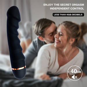 Dildo Getar Realistis 7 Inci dengan <span class=keywords><strong>Vibrator</strong></span> Titik G 10 Mode Intensitas Tinggi Ujung Melengkung Kepala Meruncing - Product Image 3