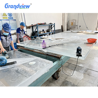 Panneaux acryliques de 120mm Grande piscine en verre acrylique pour le toit