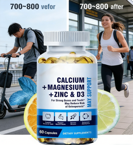 Cápsulas de Calcio + <span class=keywords><strong>Magnesio</strong></span> + <span class=keywords><strong>Zinc</strong></span> <span class=keywords><strong>y</strong></span> Vitamina D3 |   60 Cápsulas para Fortalecer Huesos, Dientes <span class=keywords><strong>y</strong></span> Mejorar el Bienestar Muscular - Product Image 3